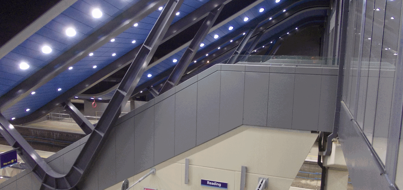 Escalators at Reading Station redevelopment